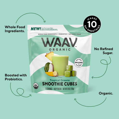 WAAV Organic | Tropical Greens Smoothie Cube